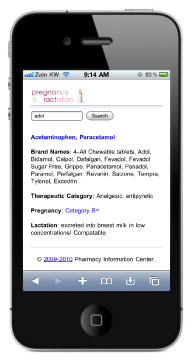 iPhone Internet page