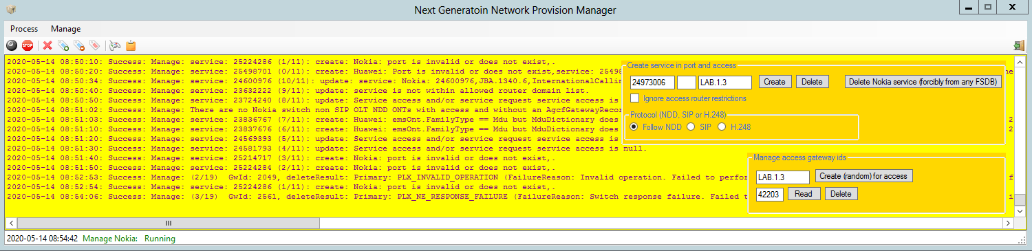 Network Element and Subscriber Provisioning over Alcatel-Lucent and Huawei Switch